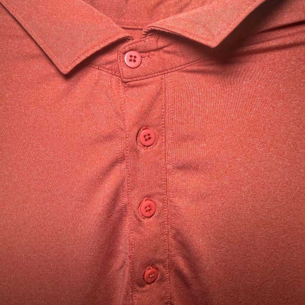 XXL Rust/Burnt Orange Matte Grey Three Button Golfing Shirt - Picture 4 of 6